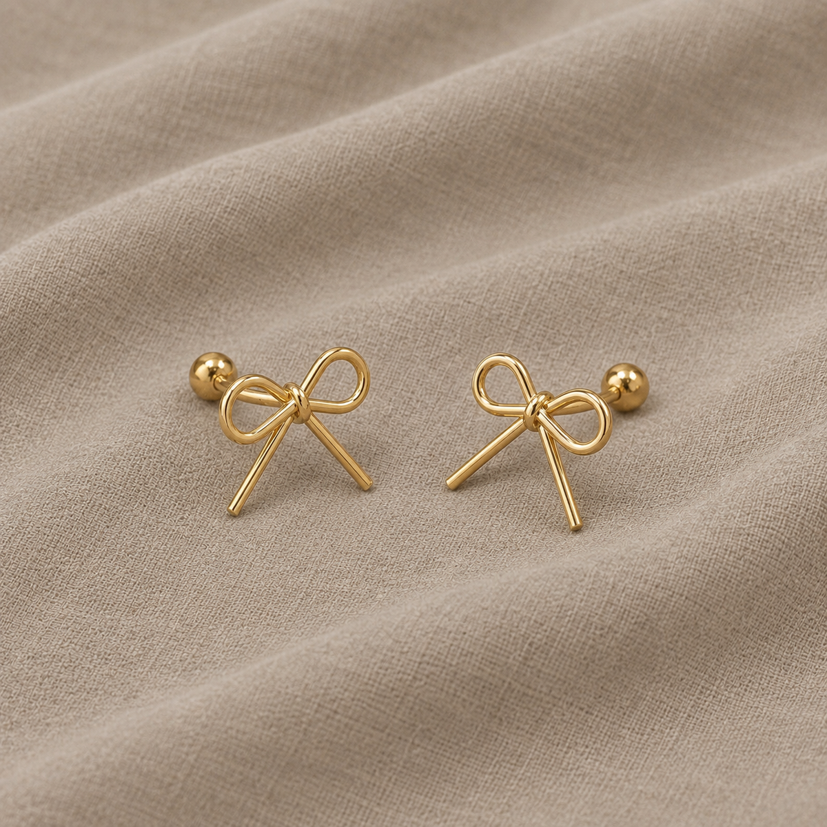 Aurika – Cercel-clips elegant cu fundă