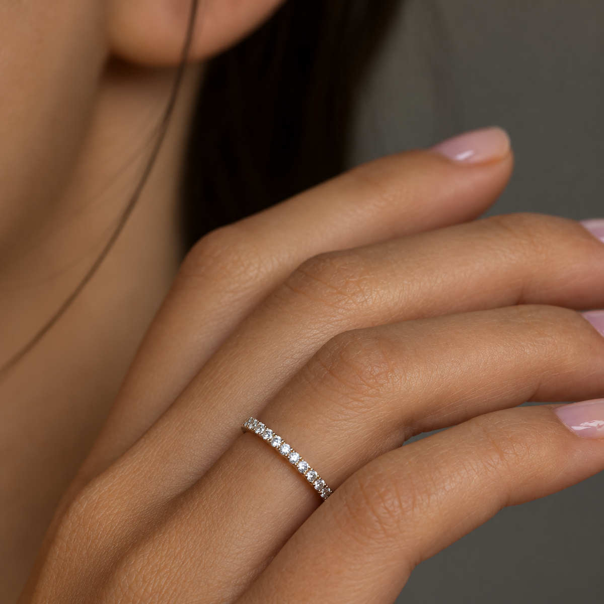 Melda – Inel eternity cu diamante