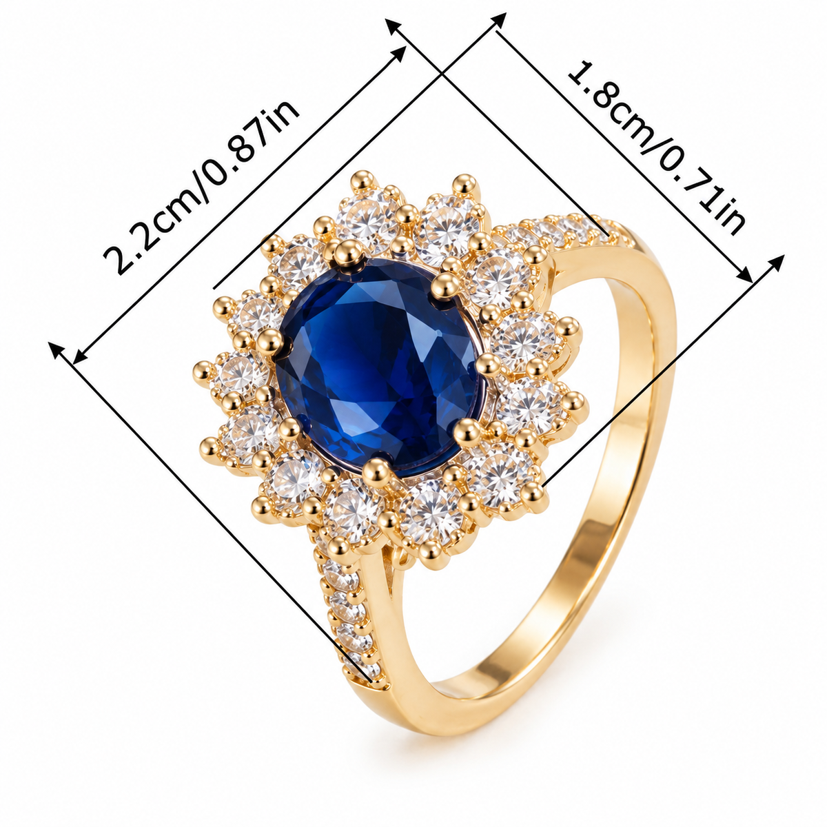 Vionne – Inel de aur cu safir
