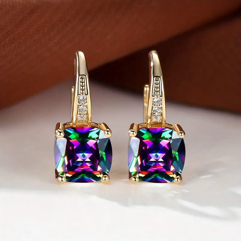 Piatră de safir mistică – Creole de culoare aurie