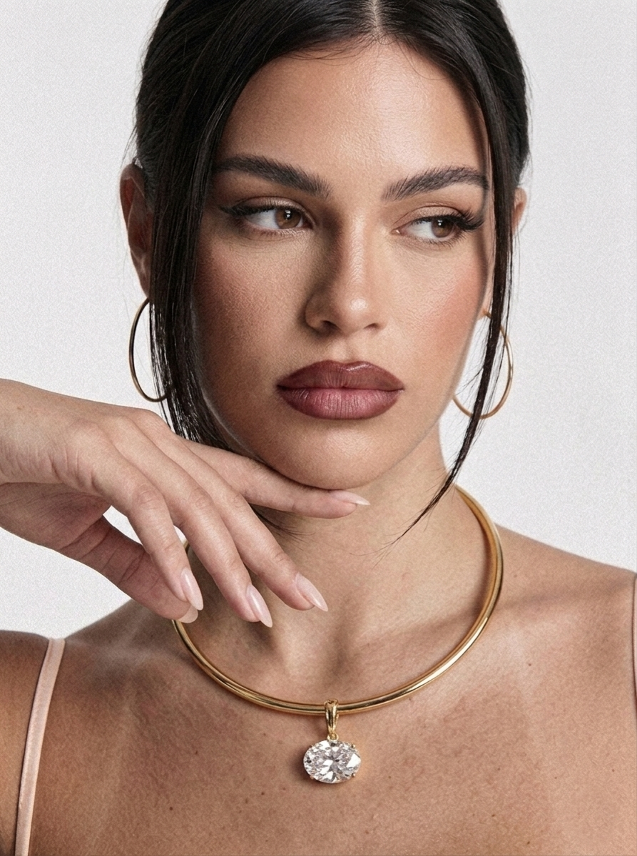 Vilija – Colier scurt cu diamante