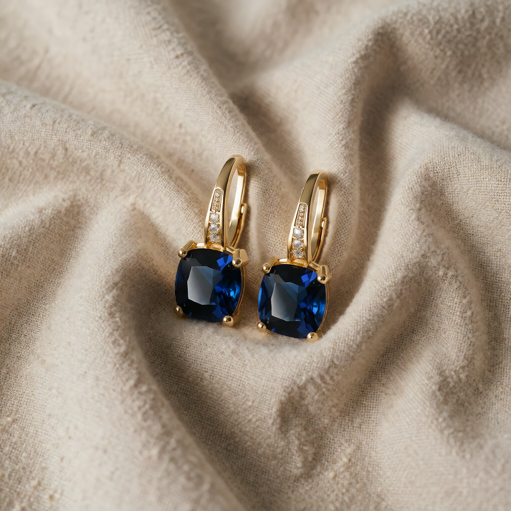 Piatră de safir mistică – Creole de culoare aurie