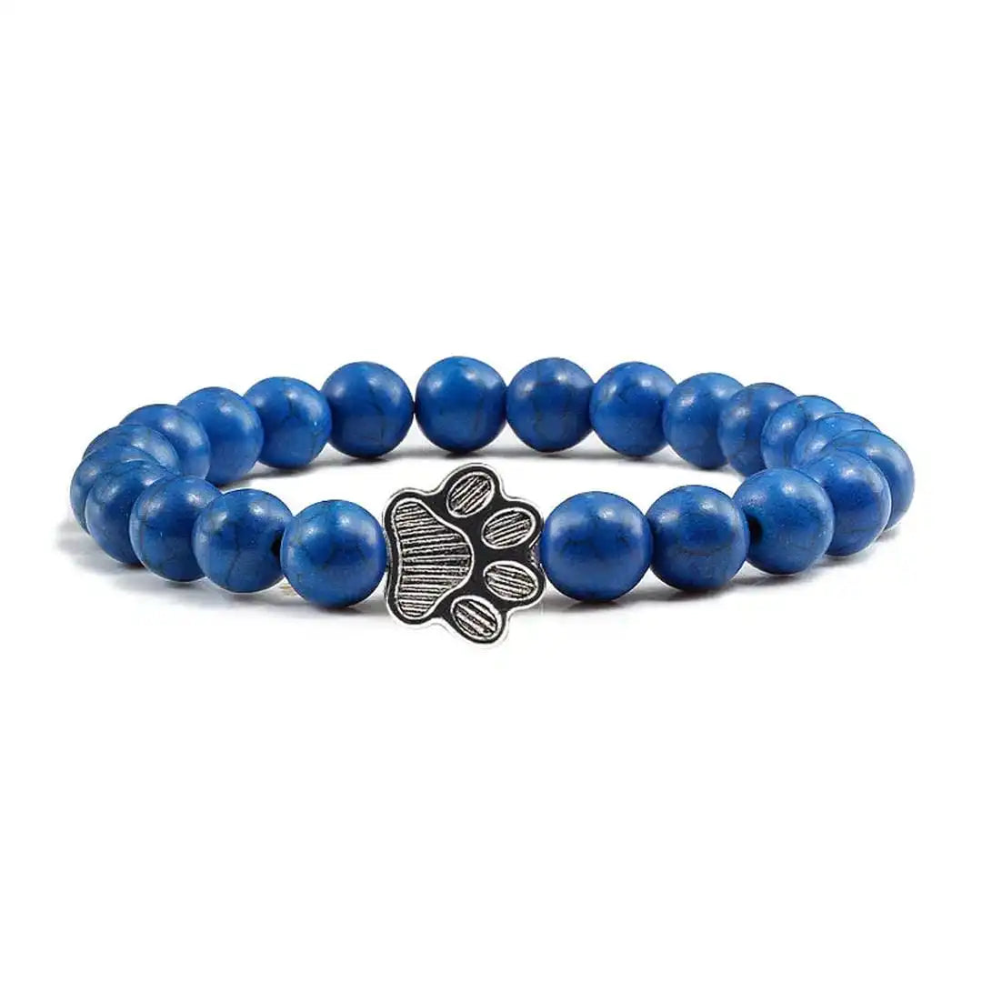 Brățară cu lăbuță și pietre naturale