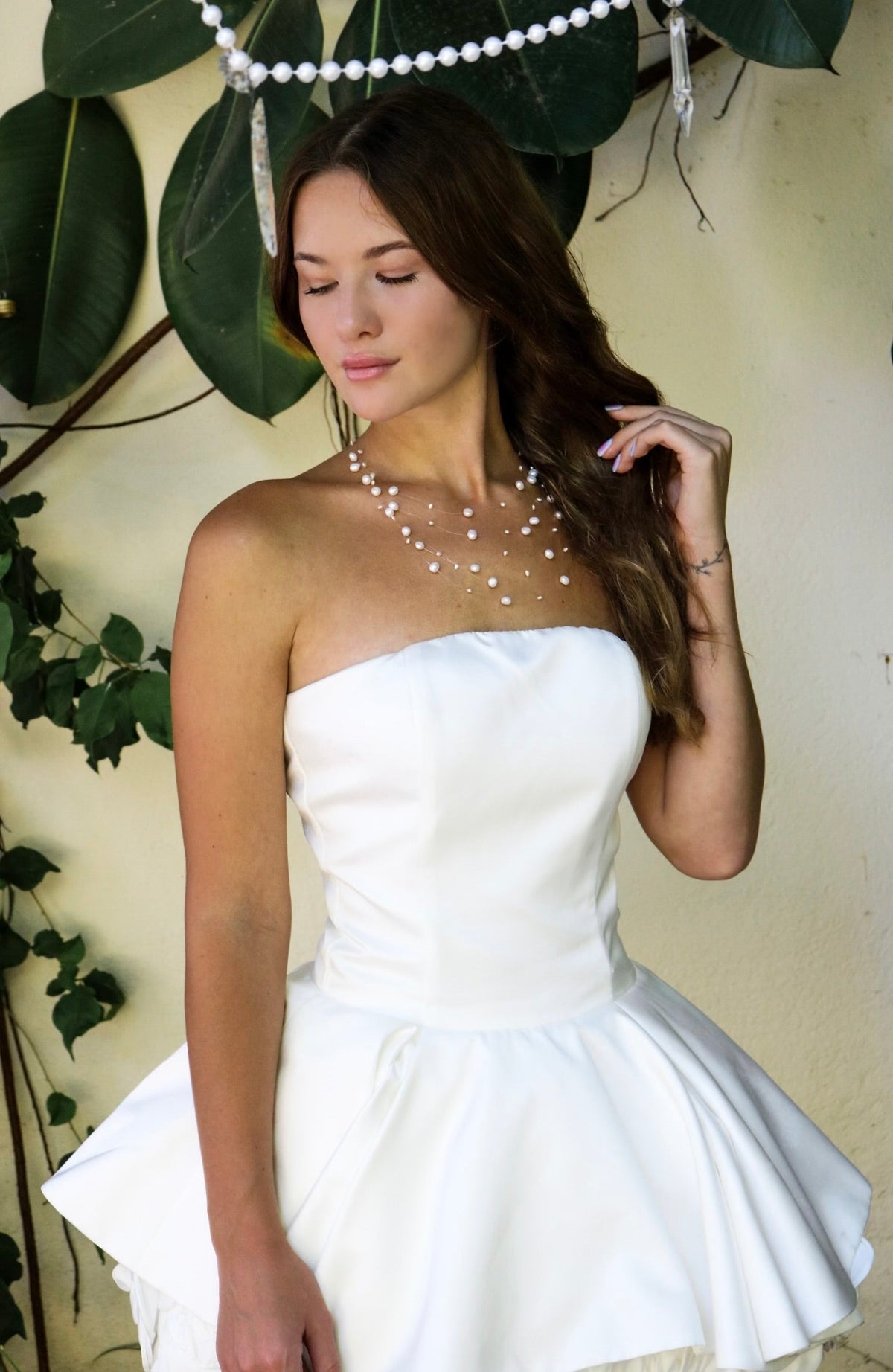 Jolanta – Colier cu perle naturale cu efect invizibil