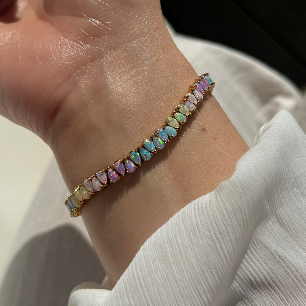 Irma – Brățară din argint cu opal pastelat
