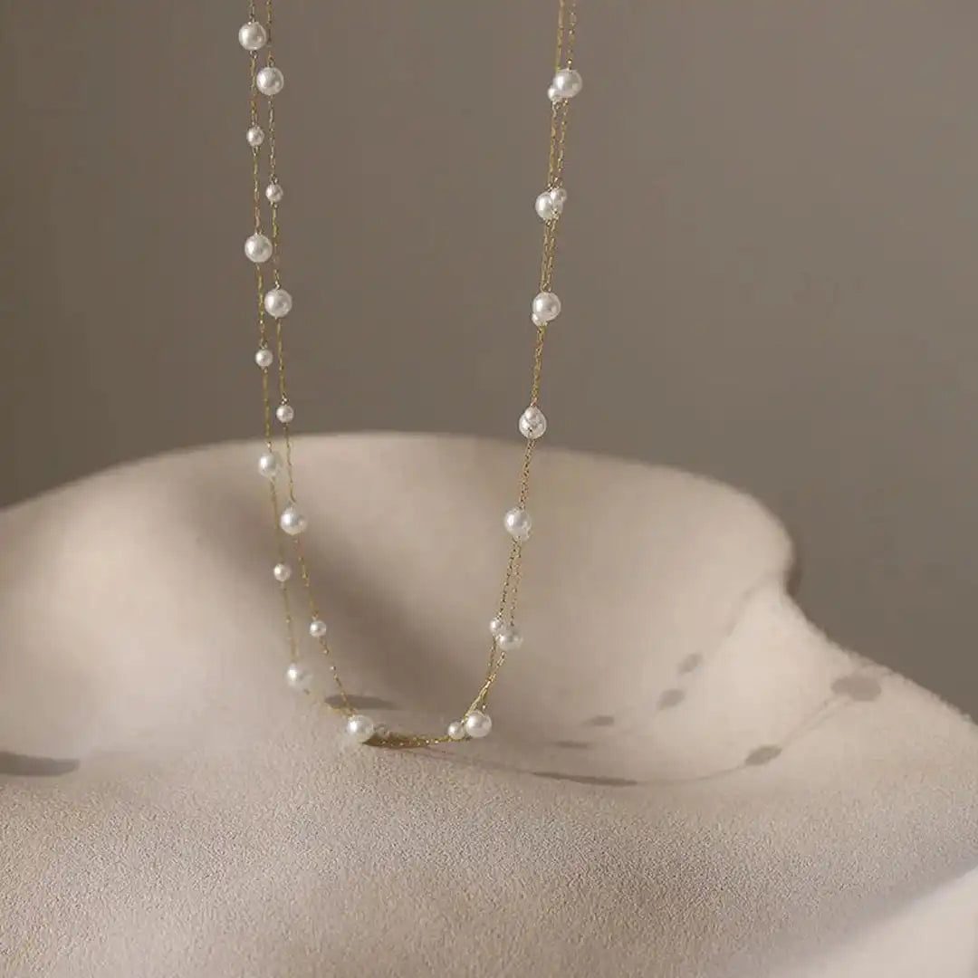 Colier choker cu perle