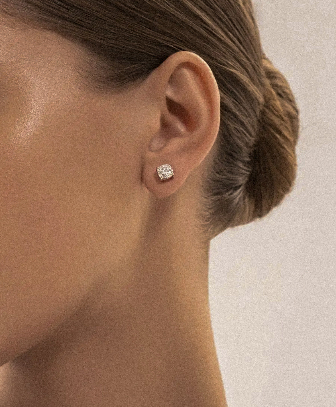 Cercei stud cu diamant moissanite – 5MM