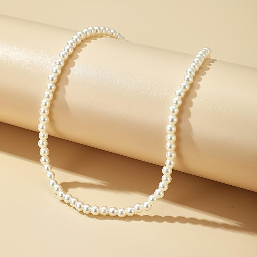 Colier choker cu perle în stil boem