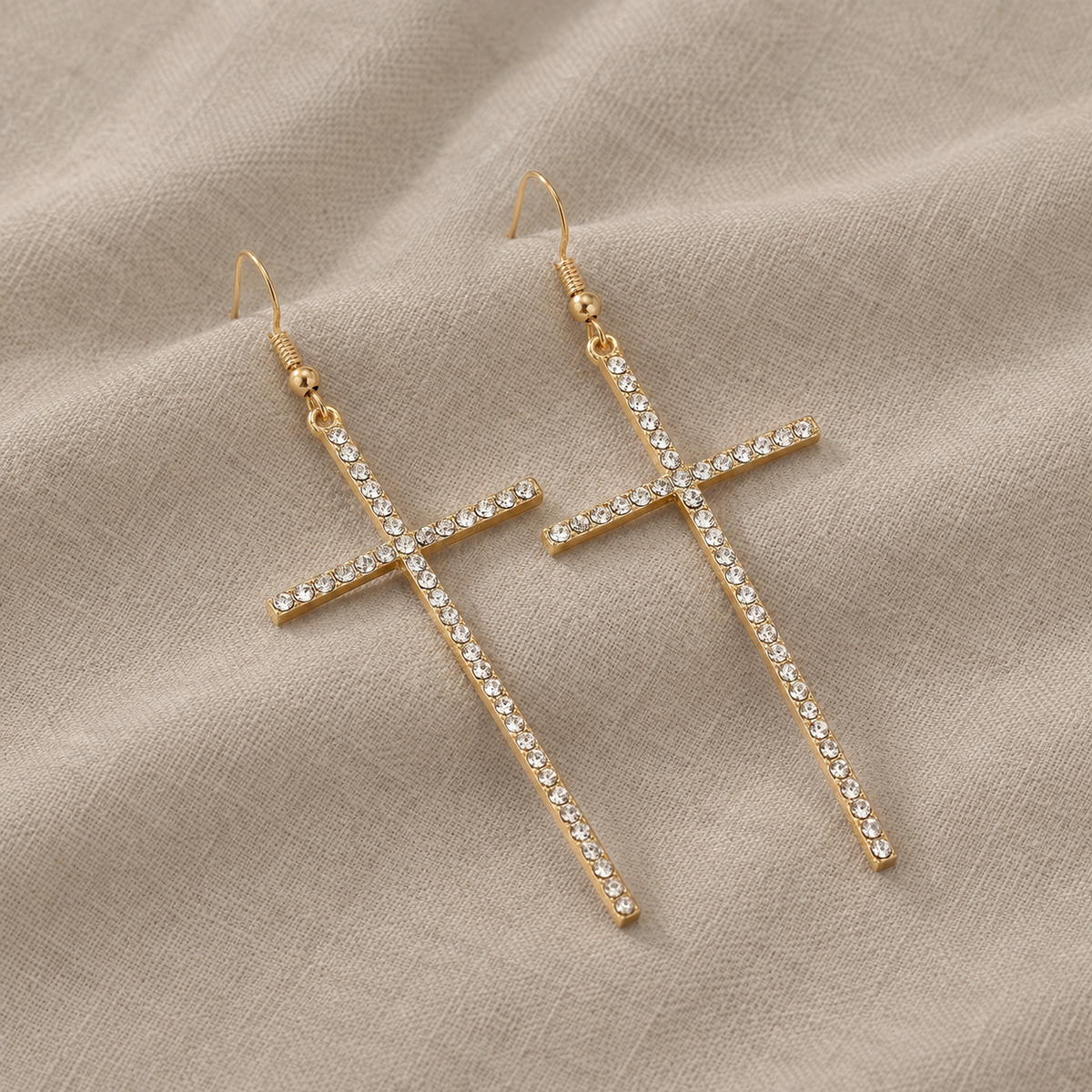 Milena – Cercei cu cruce de cristal