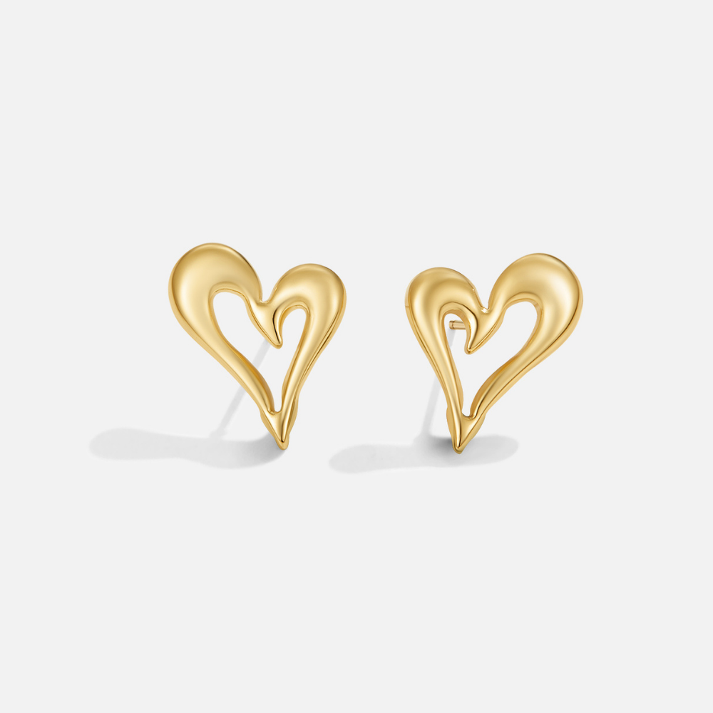 Amira – Cercei inimă aurii