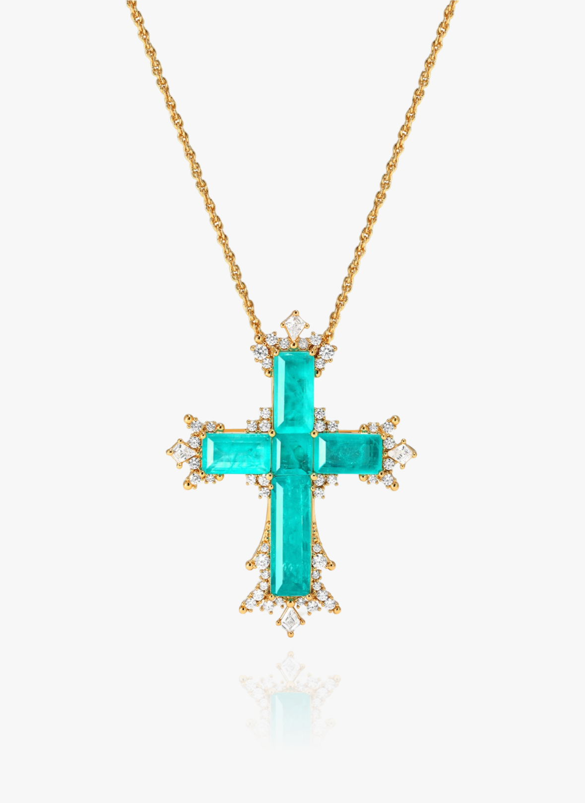 Asta – Colier cu cruce Paraiba