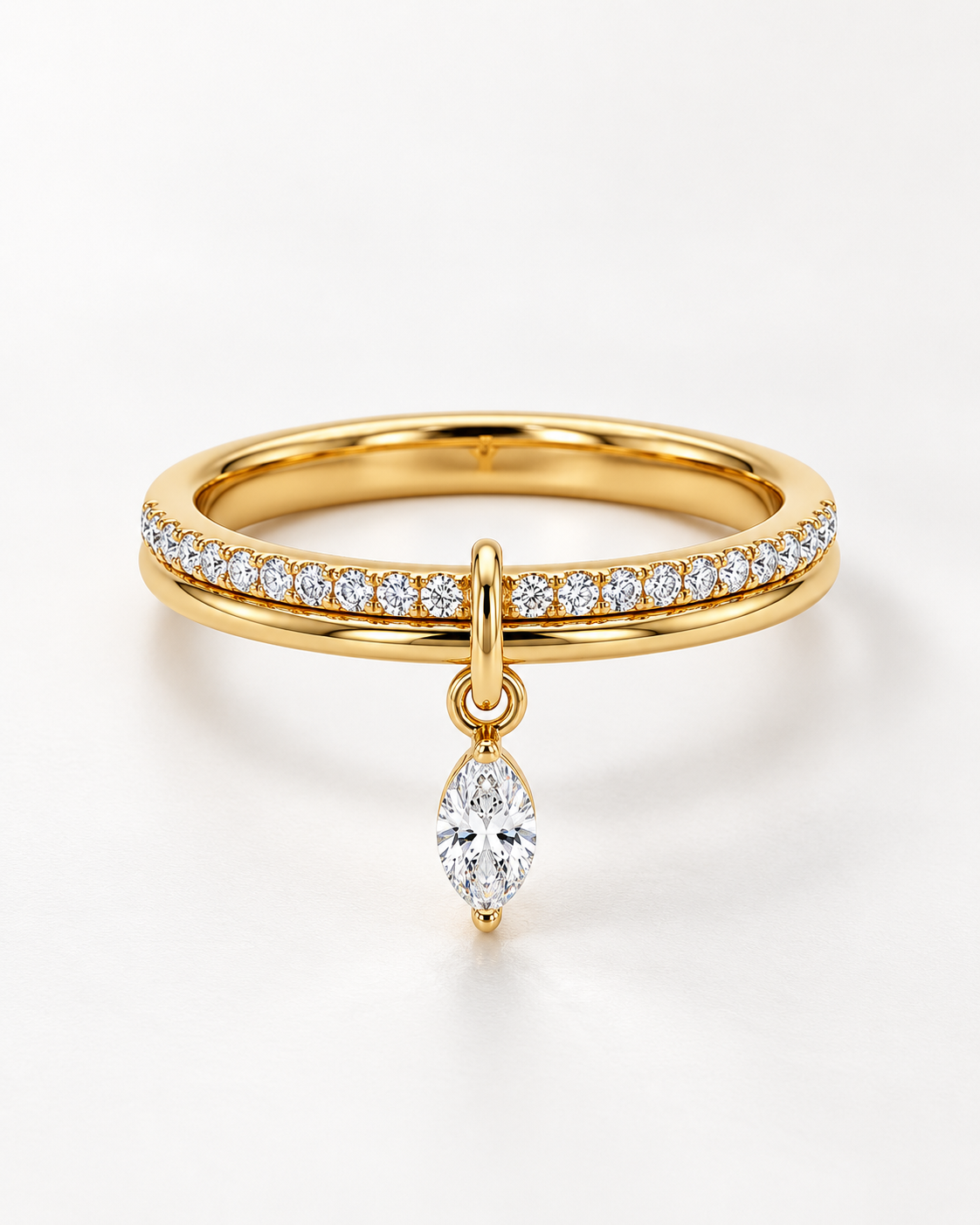 Inel solitaire dublu