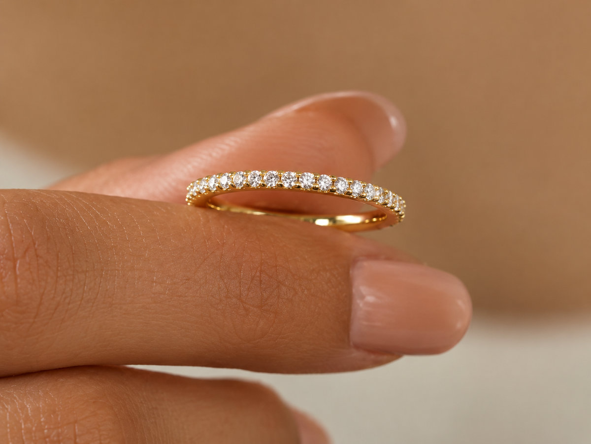 Melda – Inel eternity cu diamante