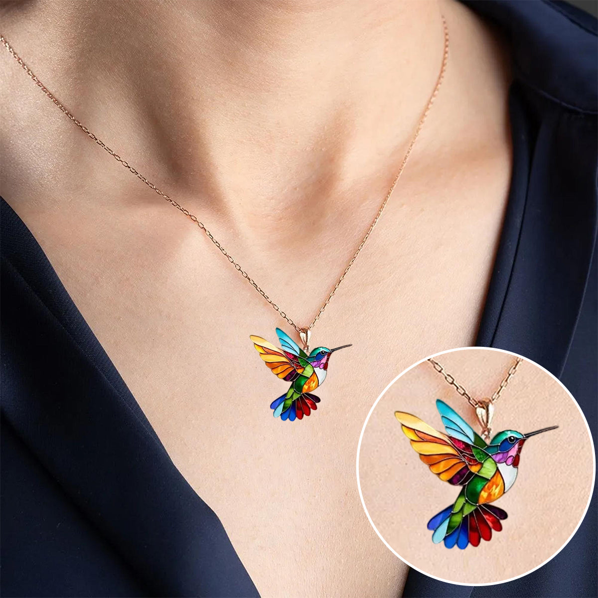 Pasăre colorată – Colier