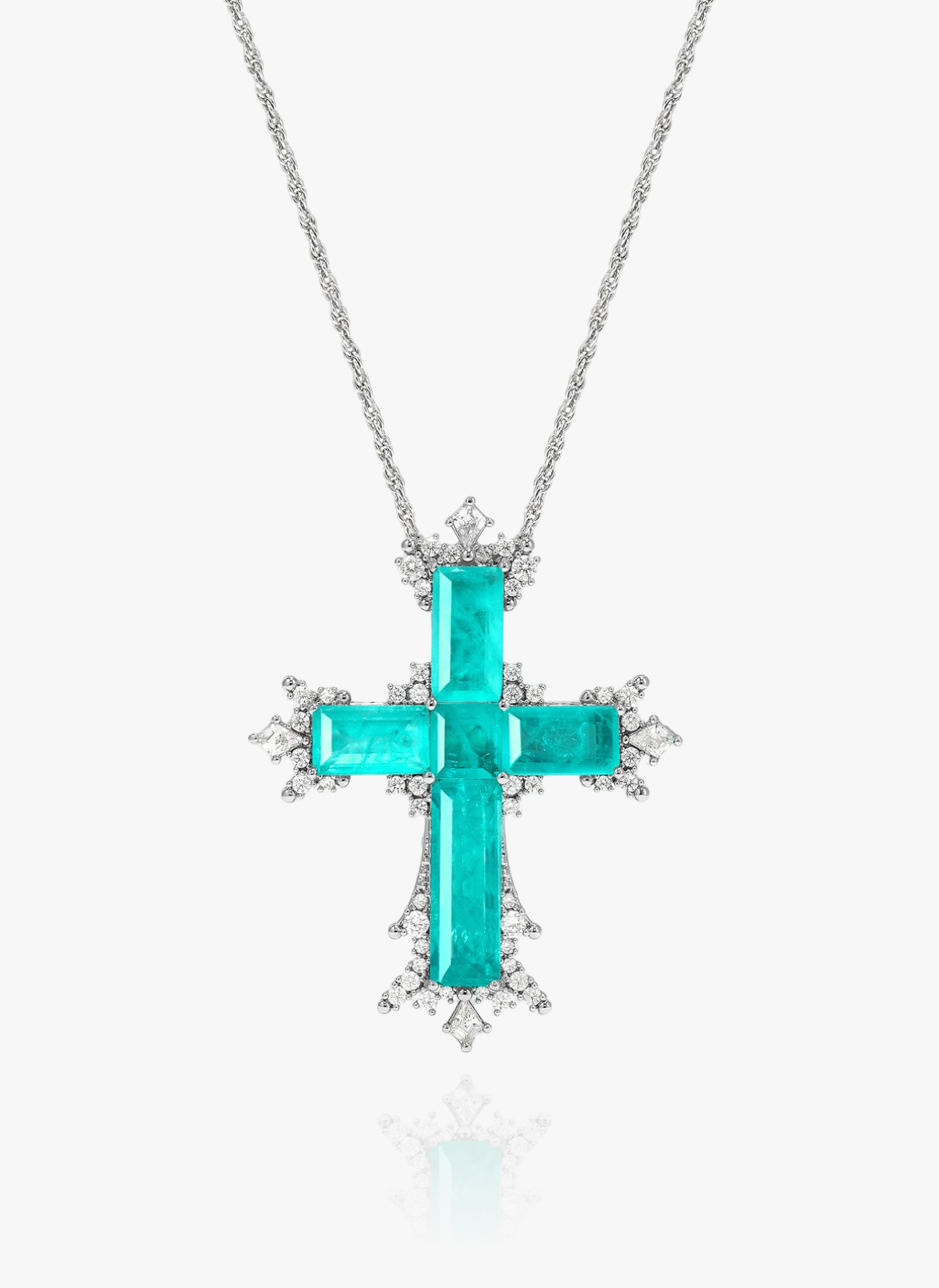 Asta – Colier cu cruce Paraiba