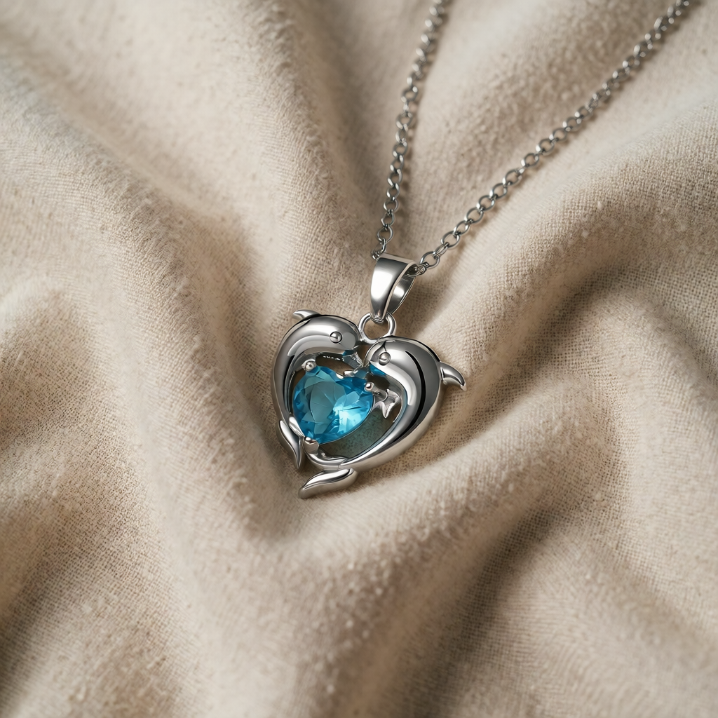 Colier „Oceanheart Twins”