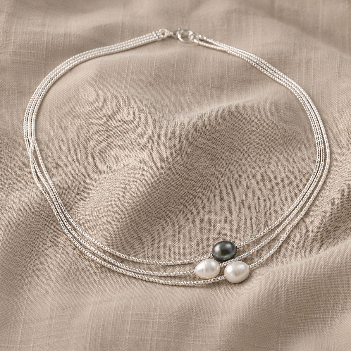 Perla eternității – Set de 3 coliere cu perle