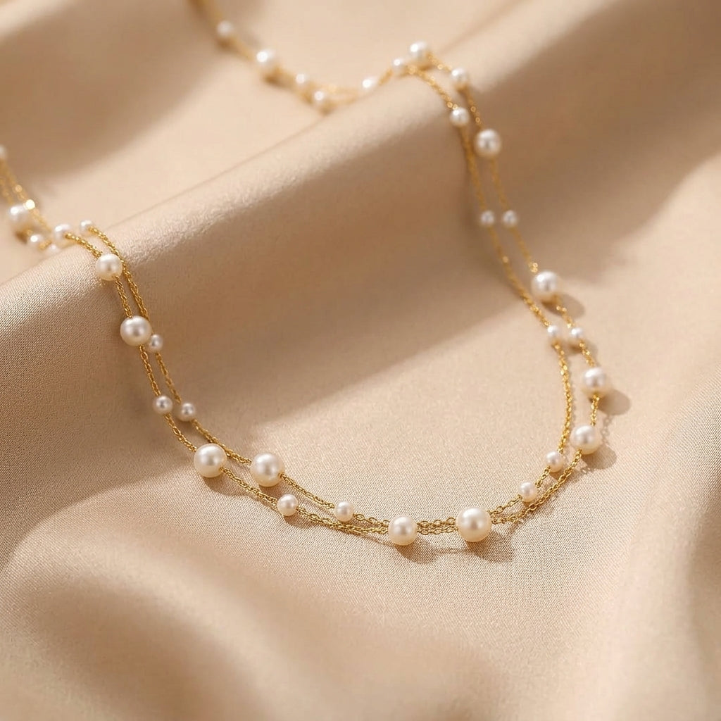 Colier choker cu perle