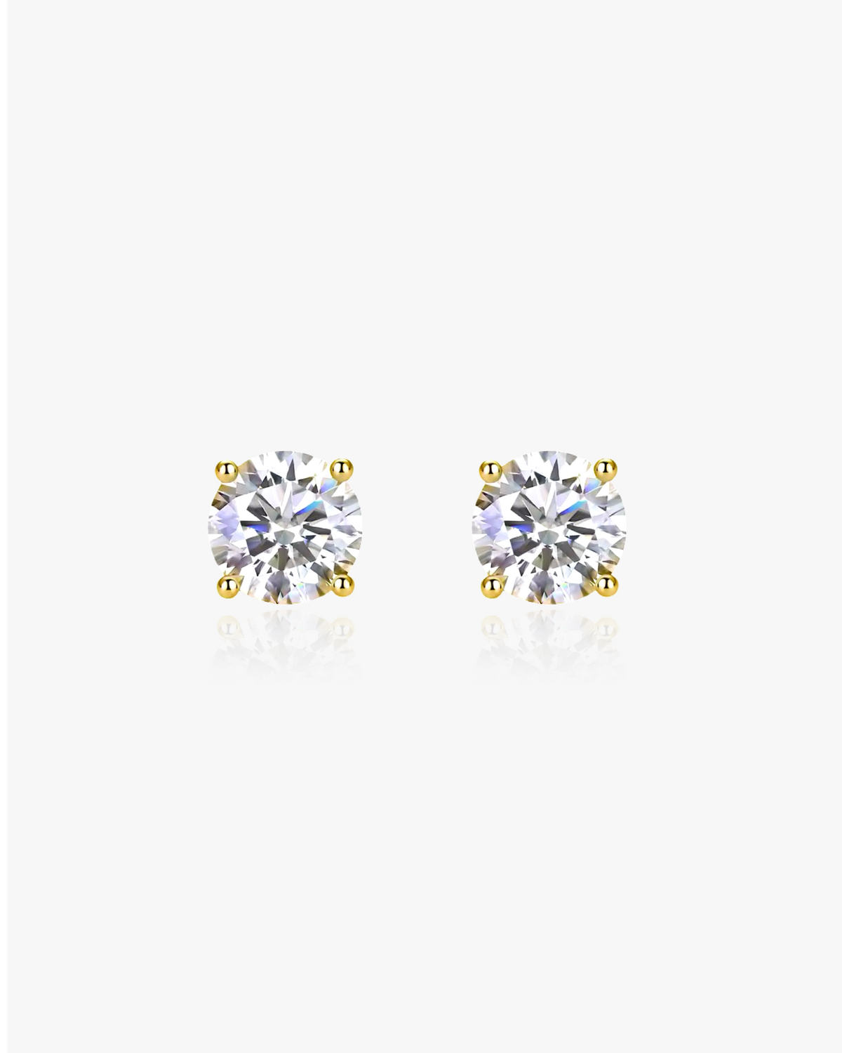 Cercei stud cu diamant moissanite – 5MM