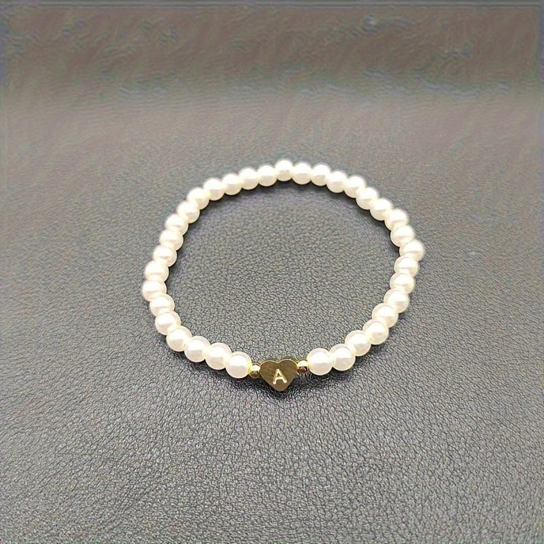 Ema – Brățară cu perle și litere A-Z